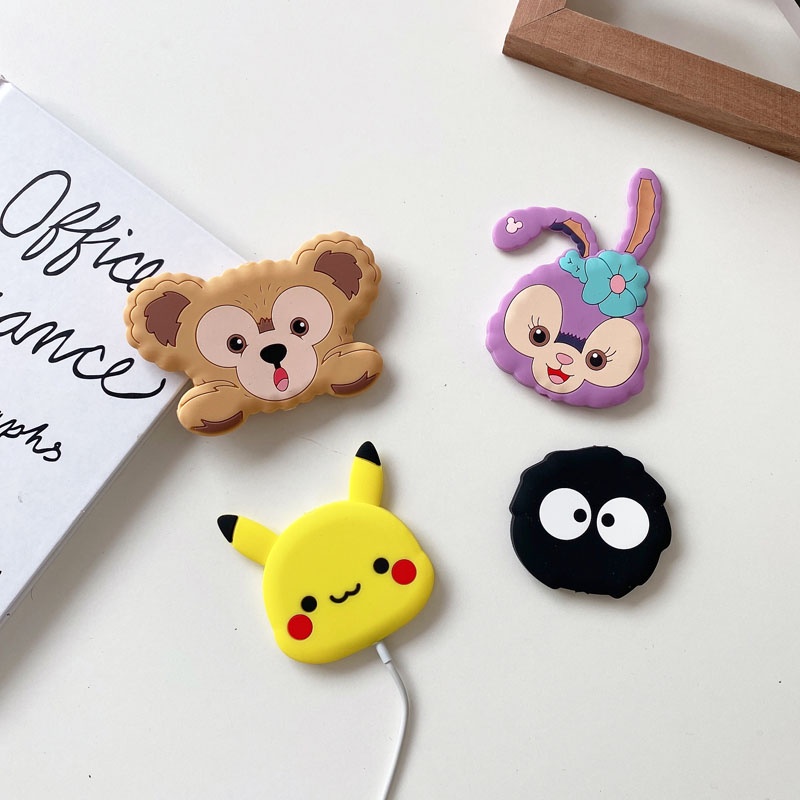 compatible for apple แม่เหล็ก เคสชาร์จไร้สายของ เคสซิลิโคน ลายการ์ตูนน่ารัก