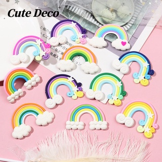 【Cute Deco】กระดุมเรซิ่น รูปก้อนเมฆ ดาวน่ารัก สีม่วง สีเหลือง สีฟ้า สีชมพู สีเขียว สีขาว สําหรับตกแต่งรองเท้า Crocs DIY (11 แบบ)