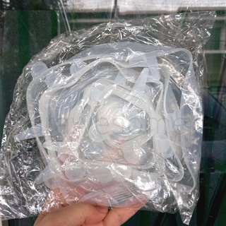 ซิลิโคนครอบอาหาร (6 ชิ้น) ฝาครอบซิลิโคน ถนอมอาหาร ผัก ผลไม้ ฝาซิลิโคน เก็บอาหาร
