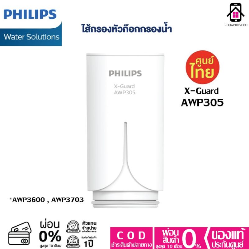 Philips AWP305 ไส้กรอง X-Guard หัวก๊อกกรองน้ำรุ่น AWP3600 AWP3703 AWP3704