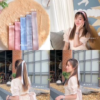 RIBBON SATIN🎉ริบบิ้นผูกผมผ้าซาติน 15 สี น่ารักมากกกกก