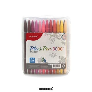 ปากกาสีน้ำ Monami รุ่น Plus Pen 3000 ชุด 24 สี | Monami Water Color Plus Pen 3000 Set 24 colors