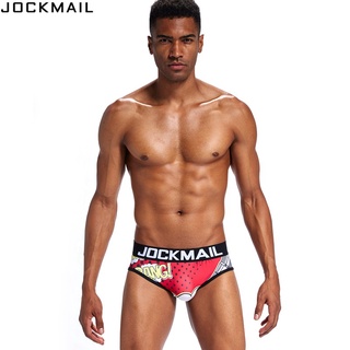 Jockmail กางเกงชั้นใน เอวต่ํา ระบายอากาศ พิมพ์ลาย เซ็กซี่ สําหรับผู้ชาย