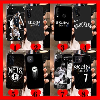 เคสโทรศัพท์มือถือ ซิลิโคนนุ่ม ลายโลโก้ NBA Brooklyn Nets สีดํา สําหรับ Realme 6 6i 6 Pro X XT X2 X50