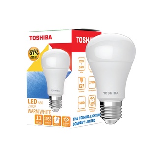 Toshiba หลอดกลม หลอด LED  A60 G7 15000Hr 11 วัตต์ DAYLIGHT E27 รับประกันสินค้า 1 ปี