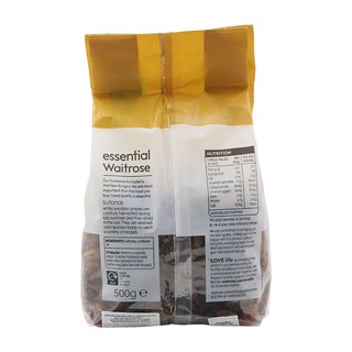 เวทโทรสซัลทานาส์ลูกเกดไม่มีเมล็ดอบแห้ง 500กรัม Waitrose Saltanas Dried Seedless Raisins 500g.