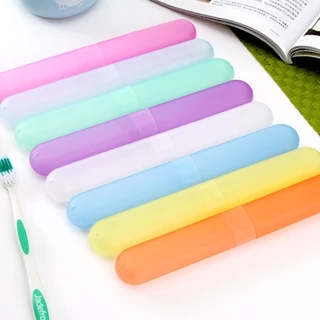 กล่องพลาสติก แบบพกพา สําหรับใส่แปรงสีฟัน เดินป่า ตั้งแคมป์ 1 ชิ้น