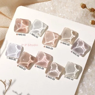 AS สีเจล สีทาเล็บ โทนสีนู้ด อ่อนนุ่ม 10เฉดสี ขนาด 15ml. รหัส NXS