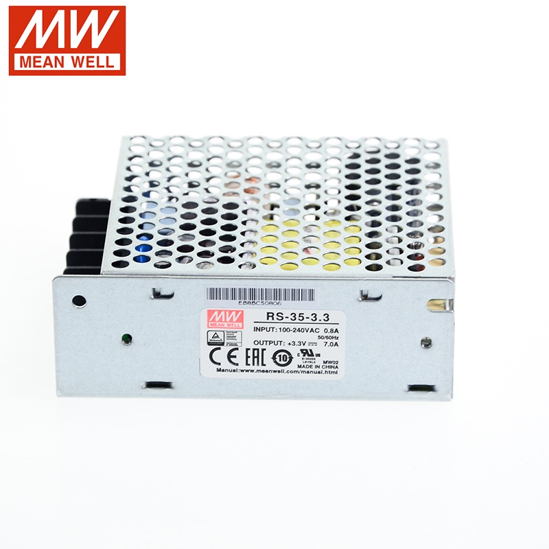 Mean WELL RS-35-3.3 23.1W 3.3V Switching Power Supply 110V220V AC ถึง 3.3V DC 7A Power Unit 5G Viber