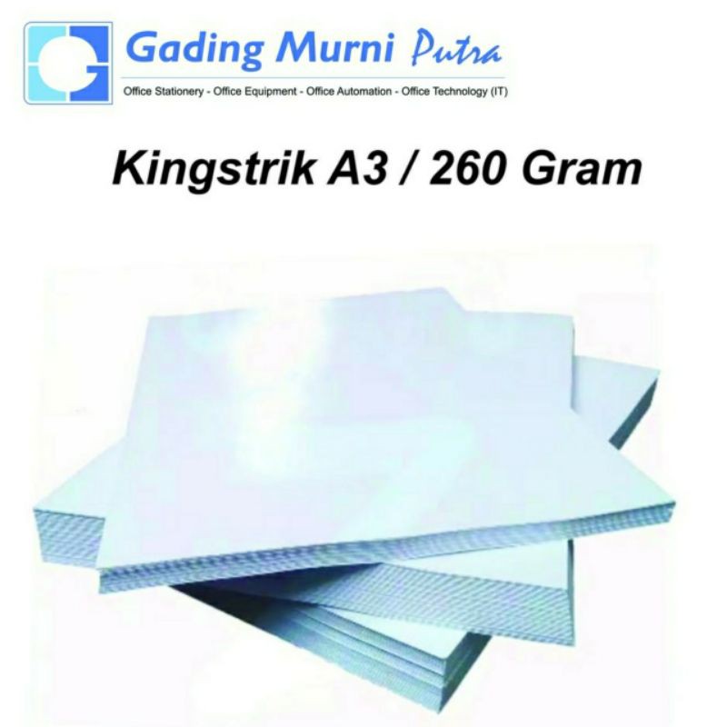 (5 แผ่น) กระดาษขาว Kingstrik A3 260 แกรม / 300 แกรม UKP