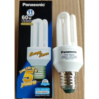 หลอดประหยัดไฟ 11w 14w 18w คูลเดย์ไลท์ แสงขาว Panasonic  EFU11E652V1 EFU14E652V1 EFUHV18D65A / EFU14E272V1 14w Softwarm