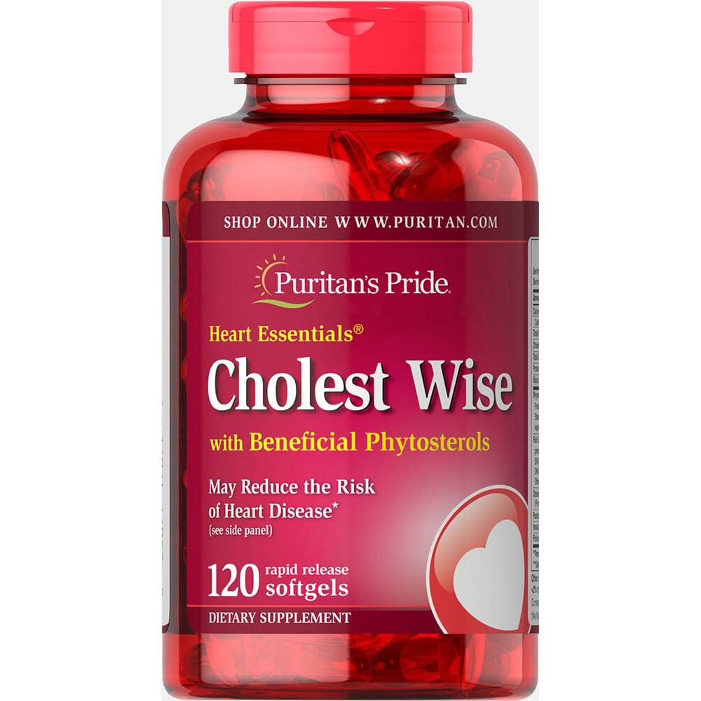 Heart Essential Cholest Wise with Plant Sterols 120 Softgels Puritan's Pride