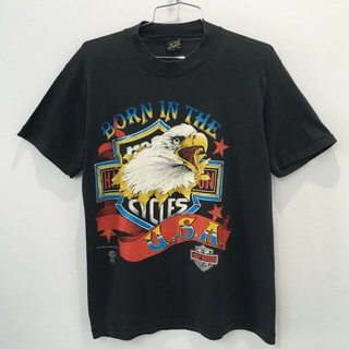 tshirtเสื้อยืดคอกลมฤดูร้อนขายดี เสื้อยืดคลาสสิก ลาย VTG 1985 BORN IN THE USA 80s L BLACK NDgbfd09FAjabi29Sto4XL