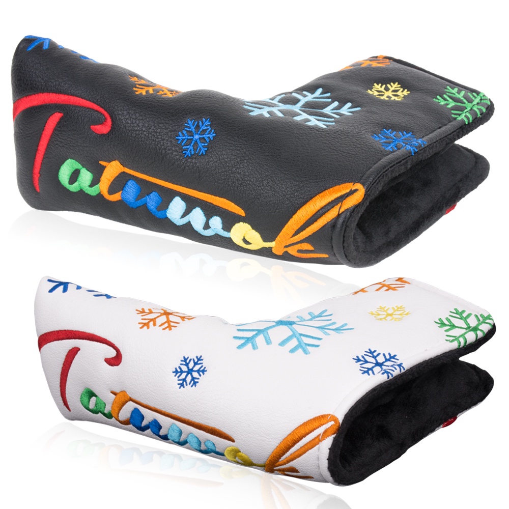 Headcover กอล์ฟฝาครอบแม่เหล็ก Mallet Putter Club Cover Protector หนังสังเคราะห์ Well Made สําหรับ Odyssey 2ball พัตเตอร์,Scotty Cameron,Tayormade,Ping