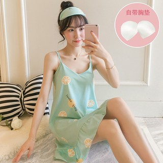 ชุดเดรสแขวนผ้าฝ้ายการ์ตูนเซ็กซี่ women sexy nightwear ชุดนอนเดรส น่ารักสำหรับผู้หญิง