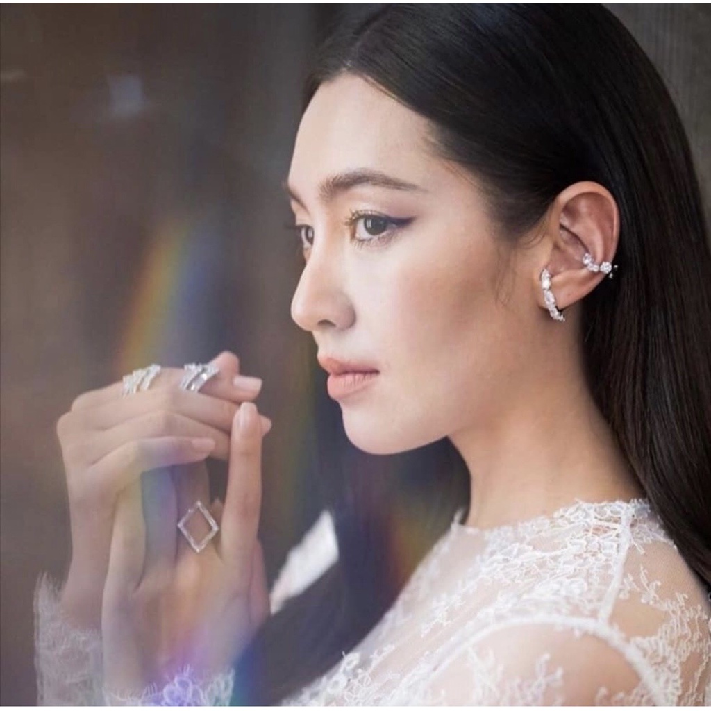 SWAN كاف أذن فضة Ava بزركون — صورة 5