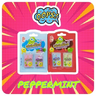 ☘️ นึกถึงขนมวันวาน นึกถึง แพ็ค6แผง 2รสชาด เปเปอร์มิ้น รสโคล่า-แอปเปิ้ล รสสตรอเบอรี่-องุ่น เด็กยุค90 🍀