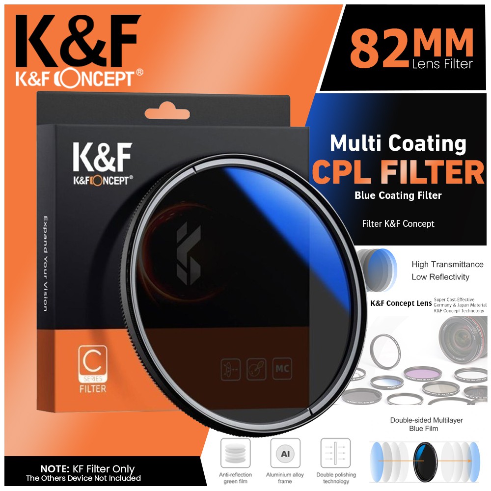 KNF Concept 82mm Filter MC CPL Filter Multi Coating K&F Concept