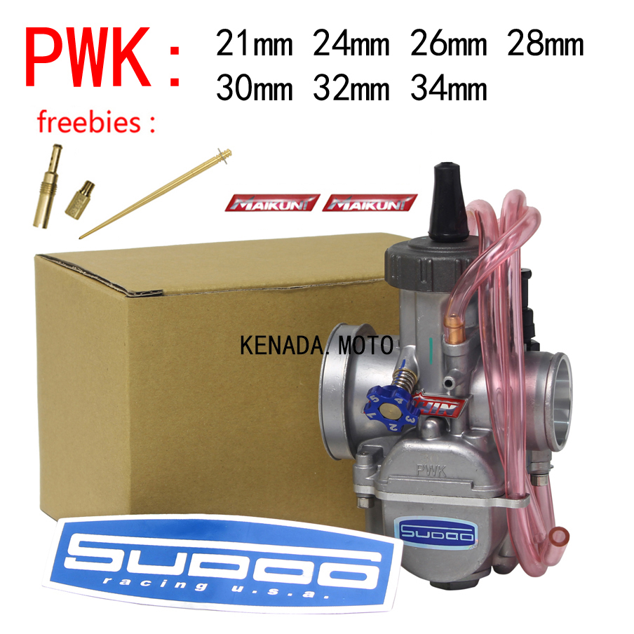 Keihin คาร์บูเรเตอร์ PWK รอบดัดแปลงราง 21-34 มม. เหมาะสำหรับรถจักรยานยนต์ออฟโรด 125-250cc.