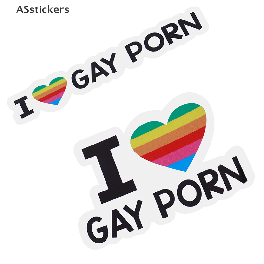 ASstickers☀ I Love Gay Porn Sex LGBT Lesbian Funny Car Bumper Vinyl Sticker Bicycle Stickers HOT