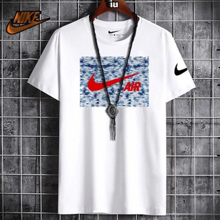 เสื้อ Nike Tshirt Swoosh Ft สําหรับผู้ชายเสื้อยืดแขนสั้นเสื้อยืด KS8u f]w