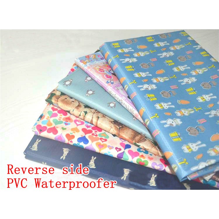 210D การพิมพ์การ์ตูนผ้า oxford PVC กันน้ําผ้ากันความชื้นผ้า diy เย็บผ้า 50x145 ซม.