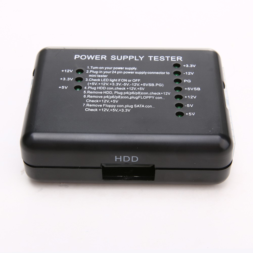 อุปกรณ์ทดสอบคอมพิวเตอร์ 20 / 24 Pin 4 PSU SATA HDD Power Supply Tester