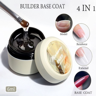 ไพรเมอร์สำหรับงานปั้นBUILDER BASE COAT 6ML ปรับระดับ, ขึ้นรูป, เสริมแรง, เจลบำบัดการส่งผ่านสูงแบบมัลติฟังก์ชั่นสามในหนึ่งเดียว