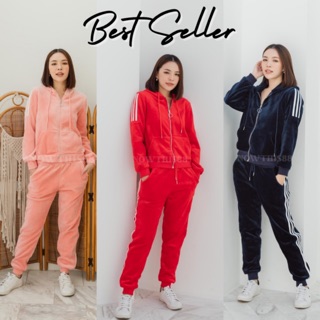 Set Velvet ชุดเซ็ทวอร์มกำมะหยี่มีฮูด