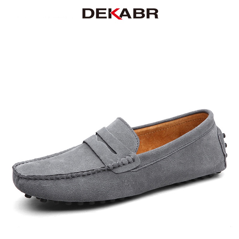 Dekabr รองเท้าโลฟเฟอร์ หนังวัวแท้ แบบนิ่ม หรูหรา คุณภาพสูง แฟชั่นฤดูร้อน สําหรับผู้ชาย ไซซ์ 35-49