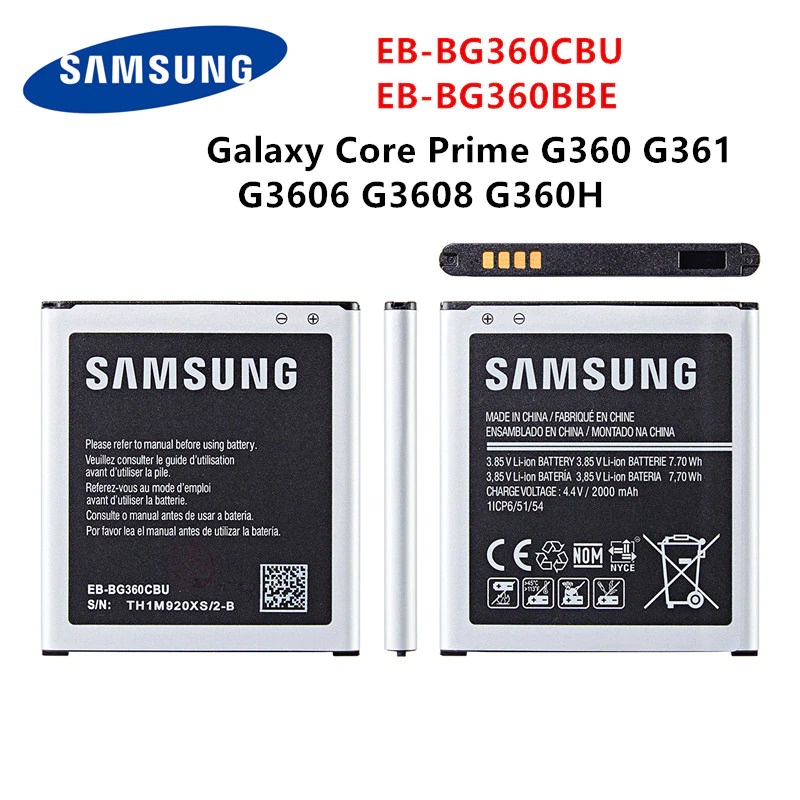 แบตเตอรี่แท้ Samsung Galaxy J2 2015 CORE Prime G3606 G3608 EB-BG360CBE EB-BG360CBC 2000MAh