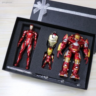 Figure ของสะสม โมเดลตัวการ์ตูน♤∏ภาพเคลื่อนไหวจีน prestige Iron Man Hand-made ของแท้ Luminous รุ่น Spider-Man ตุ๊กตาเด็กข