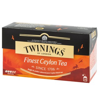 Twining Finest Ceylon Tea ชาซีลอน คุณภาพสูงจาก ทไวท์นิ่ง  จากศรีลังกา (1 กล่อง บรรจุ 25 ซอง)