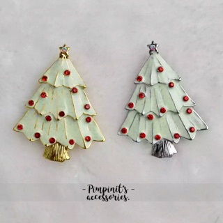 🇹🇭 พร้อมส่ง : 🎄 เข็มกลัดเซ็ทต้นคริสต์มาส | Christmas Tree Enamel Brooch Pin Set.