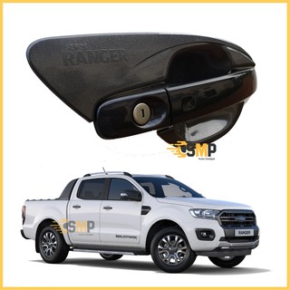 เบ้ารองมือเปิด Ford Ranger Wildtrak 4ประตู 2012-2019 สีเทา(WT) มีแทบกาว 3M ในตัว