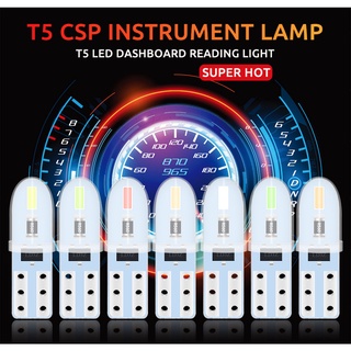 หลอดไฟ T5 LED 2-3014 SMD 12V DC สีขาว แดง เขียว 10 ชิ้น