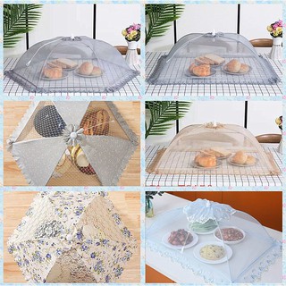 ฝาชีมุ้งครอบอาหาร ฝาชี ฝาชีครอบอาหารสแตนเลส มุ้งครอบอาหารพับเก็บได้ Food Cover Kitchen Foldable Umbrella Penutup Pinggan Fly Proof Mesh Net Tent Dish Dining Table Cover Food Covers Home Tools