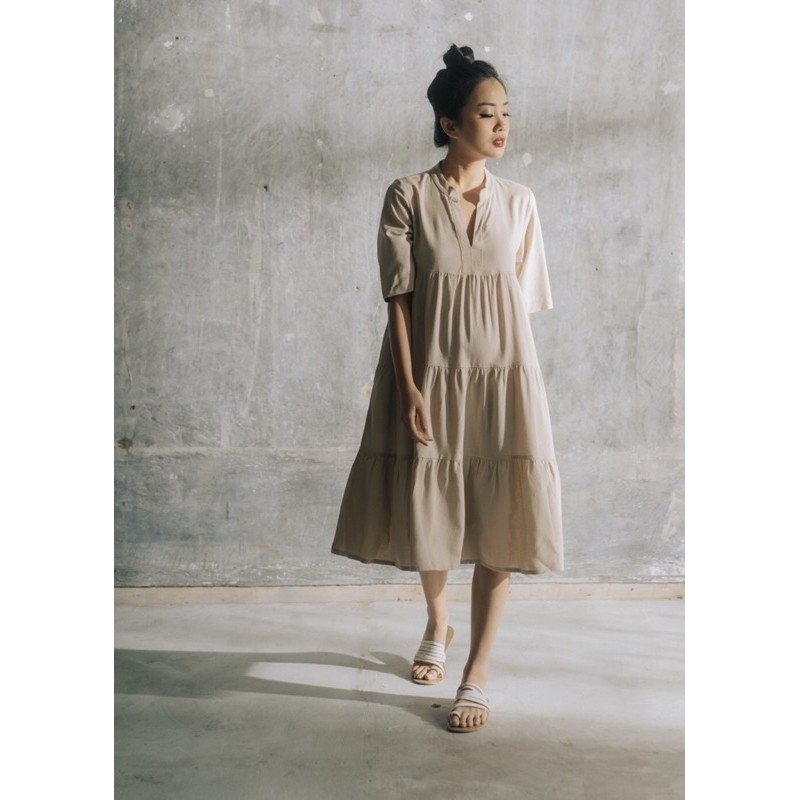 Eunoia x Patricia Stephanie Tilly mini Dress สี Nude ไซส์ S