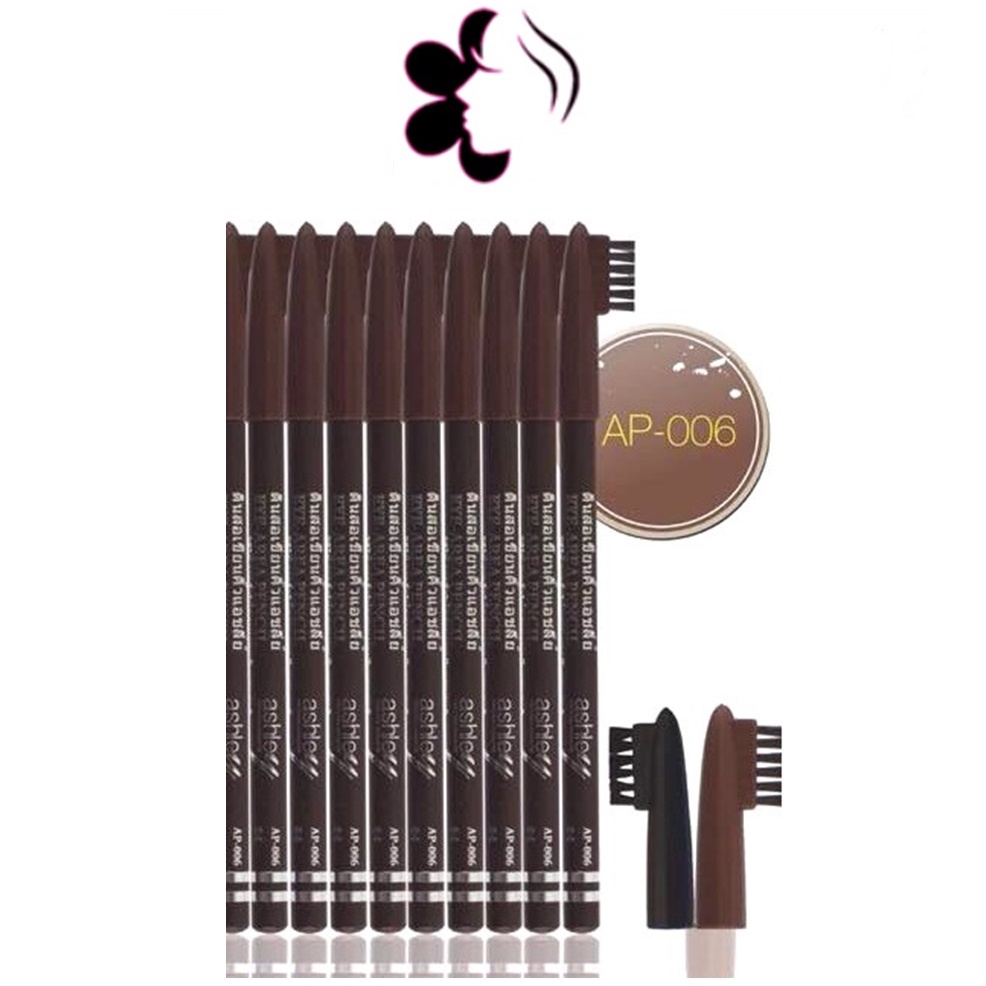 (ยกแพ็ค/12แท่ง) Ashley Eyebrow Pencil Waterproof 1.5g แอชลี่ย์ อายโบรว์ ดินสอเขียนคิ้ว รุ่นมีกบเกลา กันน้ำ AP052