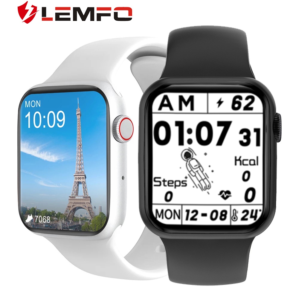 LEMFO DT100 Plus Better Than W37 Smartwatch Women Smartwatch iwo 13 pro Bluetooth Call Heart Rate Monitor Smart Watch Me