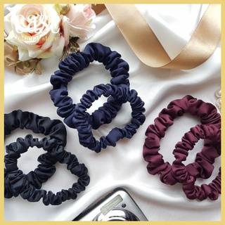 Set 3 ชิ้น Elegant - Satin Scrunchies - ยางรัดผม ผ้าซาตินเกรดพรีเมี่ยม ยางคุณภาพดี