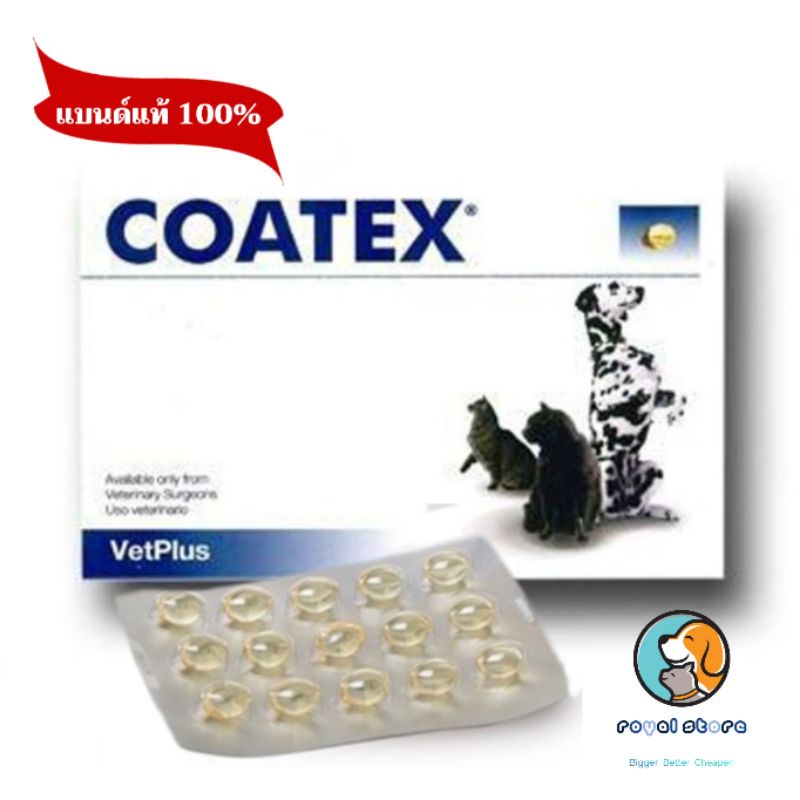 Coatex วิตามินบำรุงขนและผิวหนังสำหรับสุนัขและแมว exp02/2026