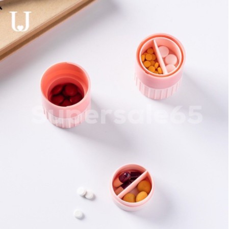 4 in 1 ที่ตัดยา บดยา เก็บยา ใส่น้ำ ครบจบในหนึ่งเดียว ขนาดเล็ก พกพาไปได้ทุกที่ ใบมีดคม ถอดประกอบได้ - รูปที่ 2