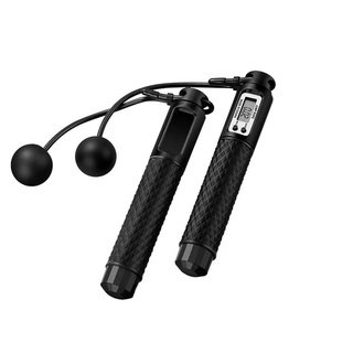 เชือกกระโดด ที่โดดเชือก Adjustable Black Wireless Jump Rope Counter