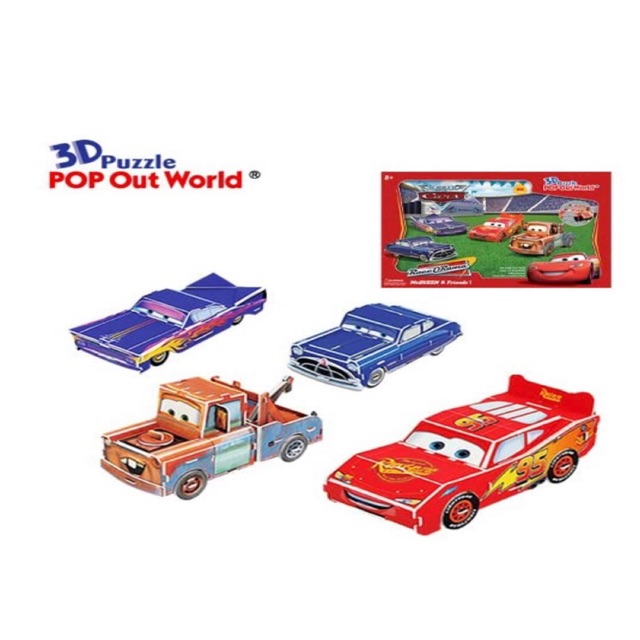 McQueen & Friends I 3D Puzzle Pop Out World Model Decoration Toys