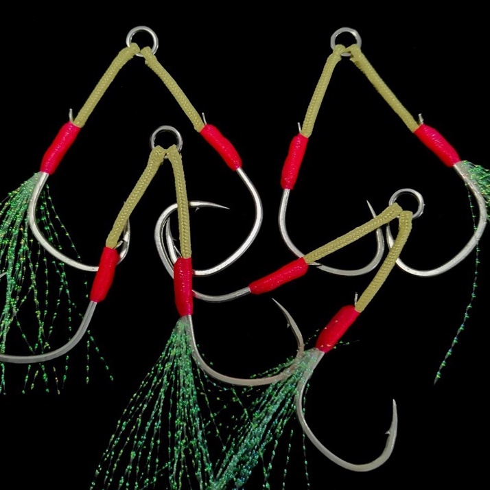 เบ็ดจิ๊กสอดสลิง  sixsense jiginghook   เบ็ดจิ๊กขนาด 1/0 2/0 3/0 สอดสลิงใช้ตกปลาทะเลทุกชนิด ช่อน โฉม 