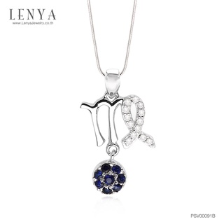 Lenya Jewelry จี้สัญลักษณ์ Zodiac ราศีกันย์เจ้าแห่งความอ่อนโยน มีจิตใจที่งดงาม ประดับพลอยไพลิน และคิวบิกเซอร์โคเนีย