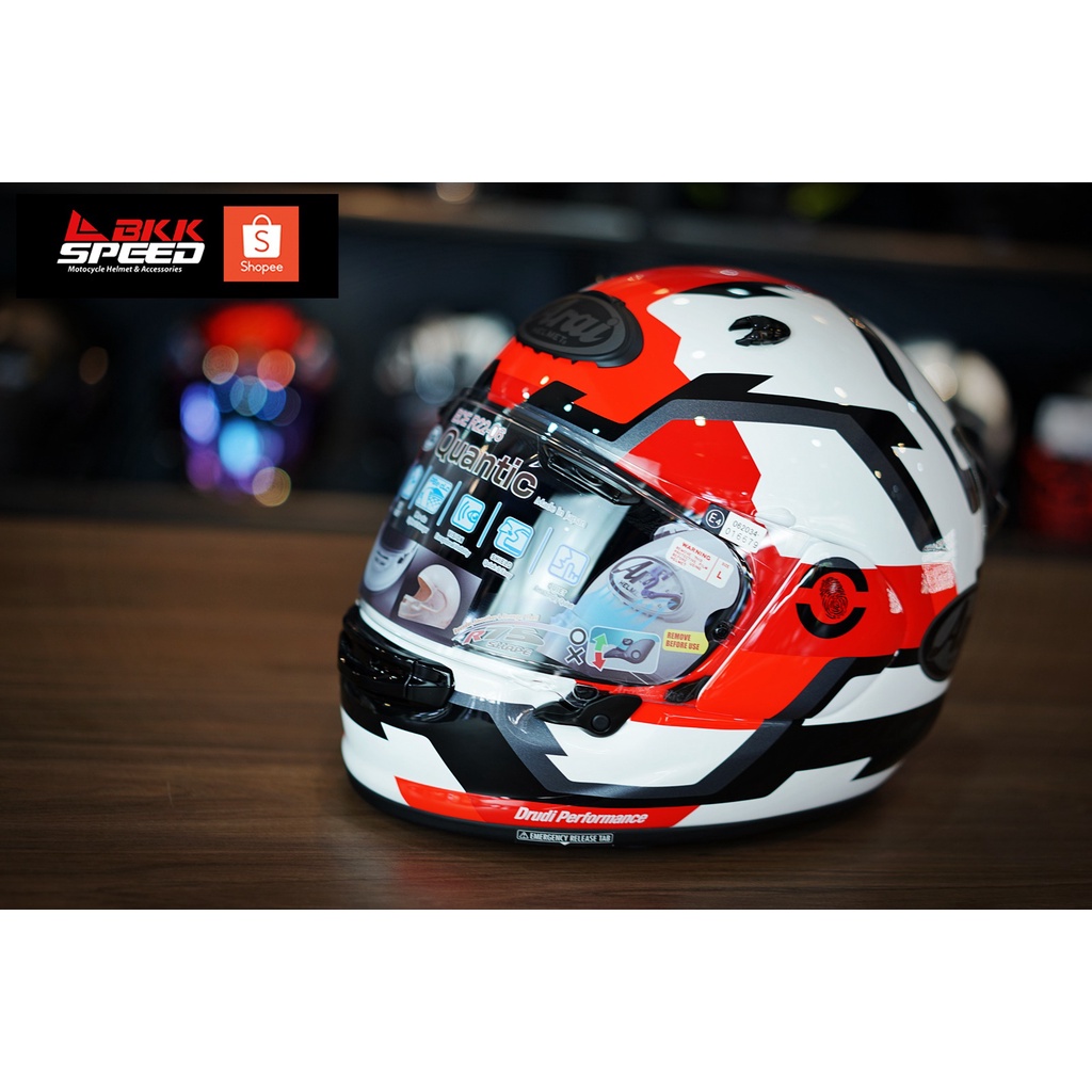 Arai Quantic Face Red ลายใหม่ 2022 มาตรฐาน ECE R22-06