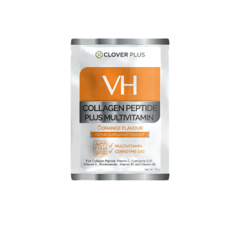 COLLAGEN PEPTIDE PLUS MULTIVITAMIN เหมาะสำหรับดูแลกระดูข้อต่อ ช่วยดูแลผิวพรรณ พร้อมวิตามินและแร่ธาตุ ช่วยฟื้นฟูสุขภาพ ขนาดบรรจุ 5.7 กรัม (1ซอง)