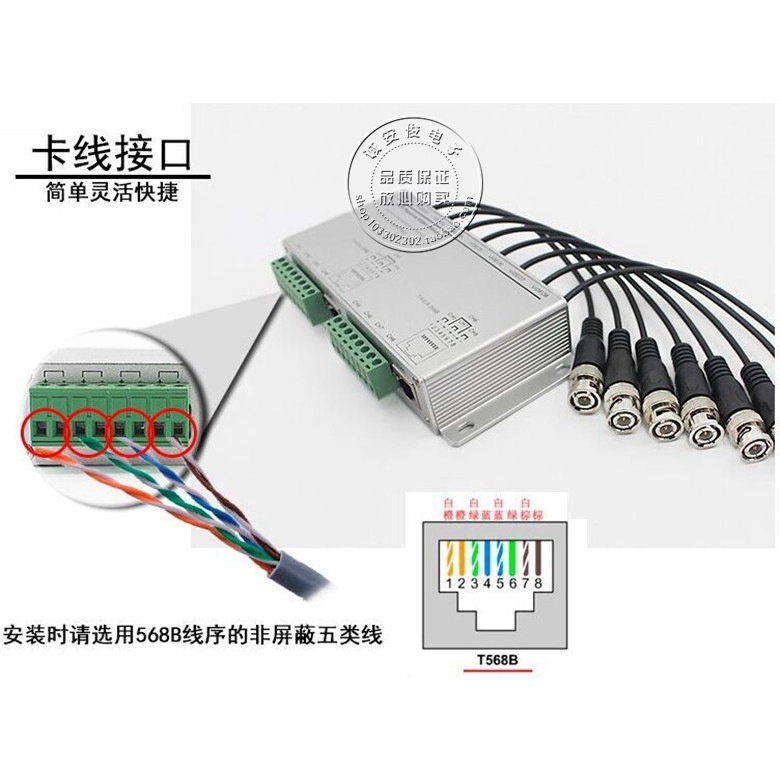บาลัน กล้องวงจรปิด 8 ช่อง Balun Passive Box 8 Channel  รองรับความละเอียด 5M